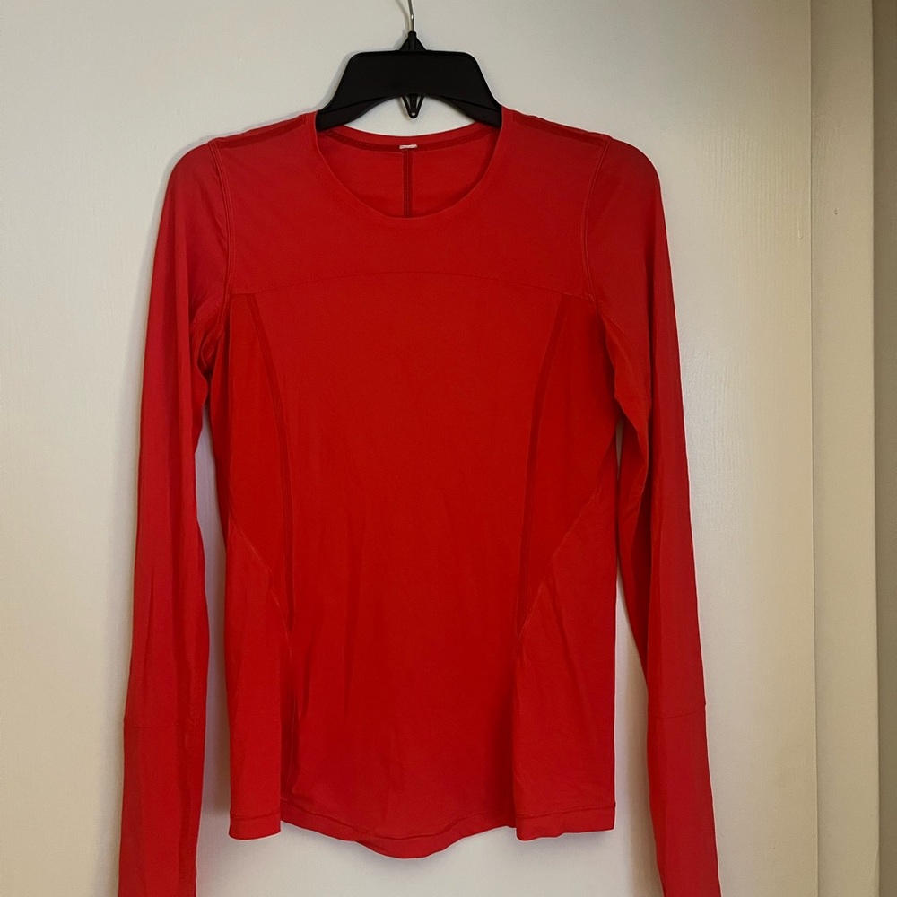 lululemon long sleeve orange size 6
